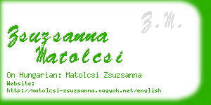 zsuzsanna matolcsi business card